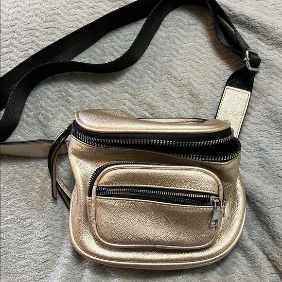 Handbags - Gold Leather Women’s Crossbody Bag